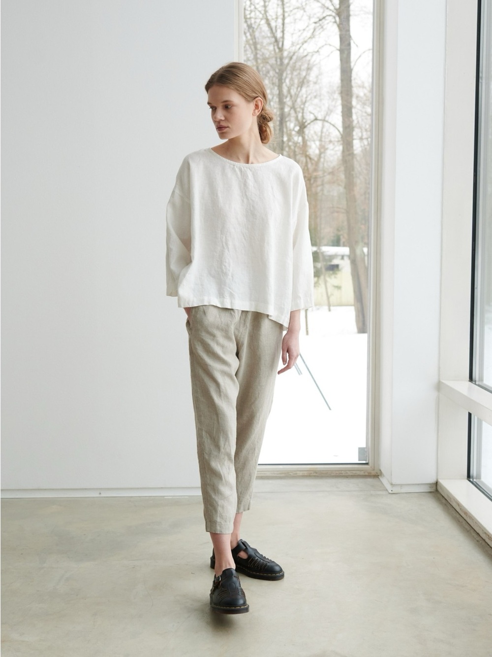 Linenfox Mara Linen Trousers, Size L
